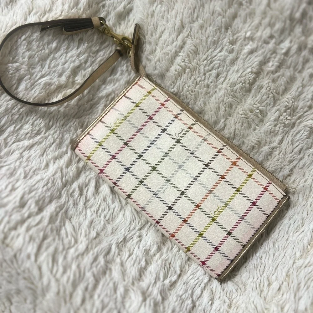 COACH tattersall wristlet - Picture 3 of 4